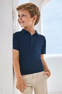 Koszulki dla chłopców - Mayoral polo bawełniane dziecięce kolor granatowy gładki - miniaturka - grafika 1