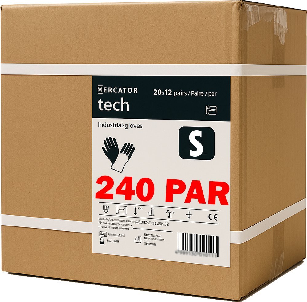 MERCATOR Tech Black+Black PU - 240 Par 7 - S