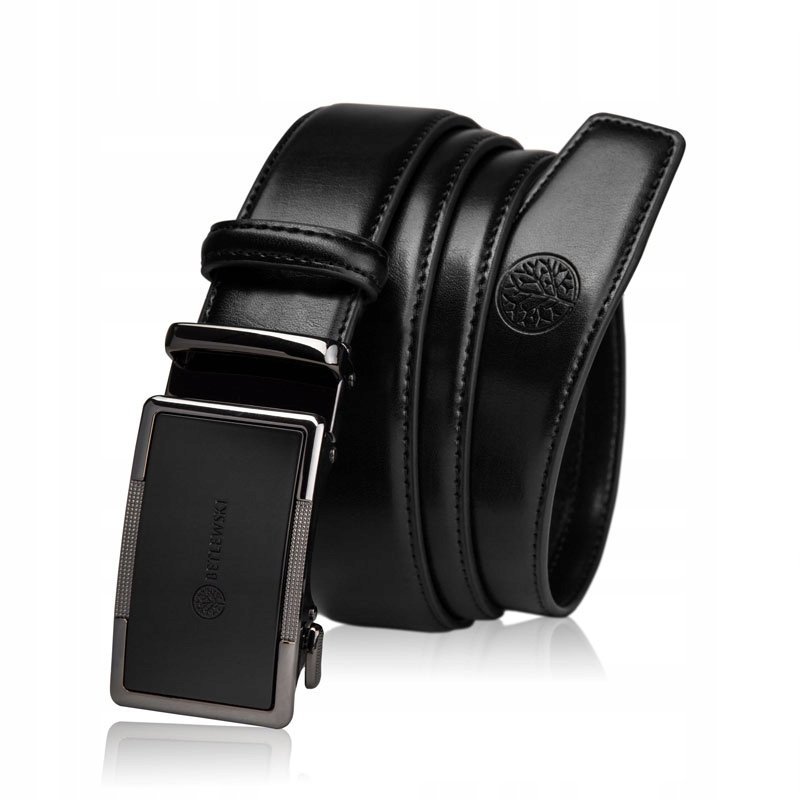 BETLEWSKI C35-BA CZARNY 100 Skórzany pasek męski ELITE