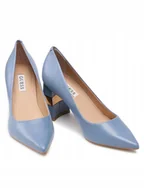 Czółenka - GUESS CZÓŁENKA DAMSKIE NIEBIESKIE ZE SKÓRY NATURALNEJ SZPILKA 37 GPB - miniaturka - grafika 1