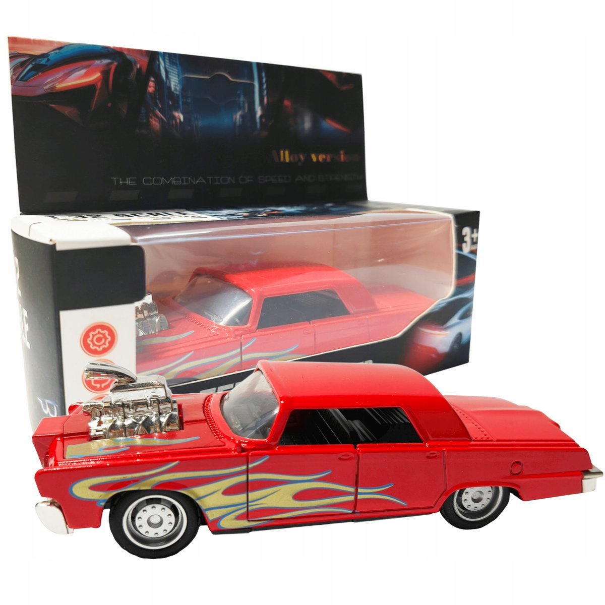 Auto Vintage Chrysler Metalowy Szczegółowe Detale Napęd Pull-Back Kolory