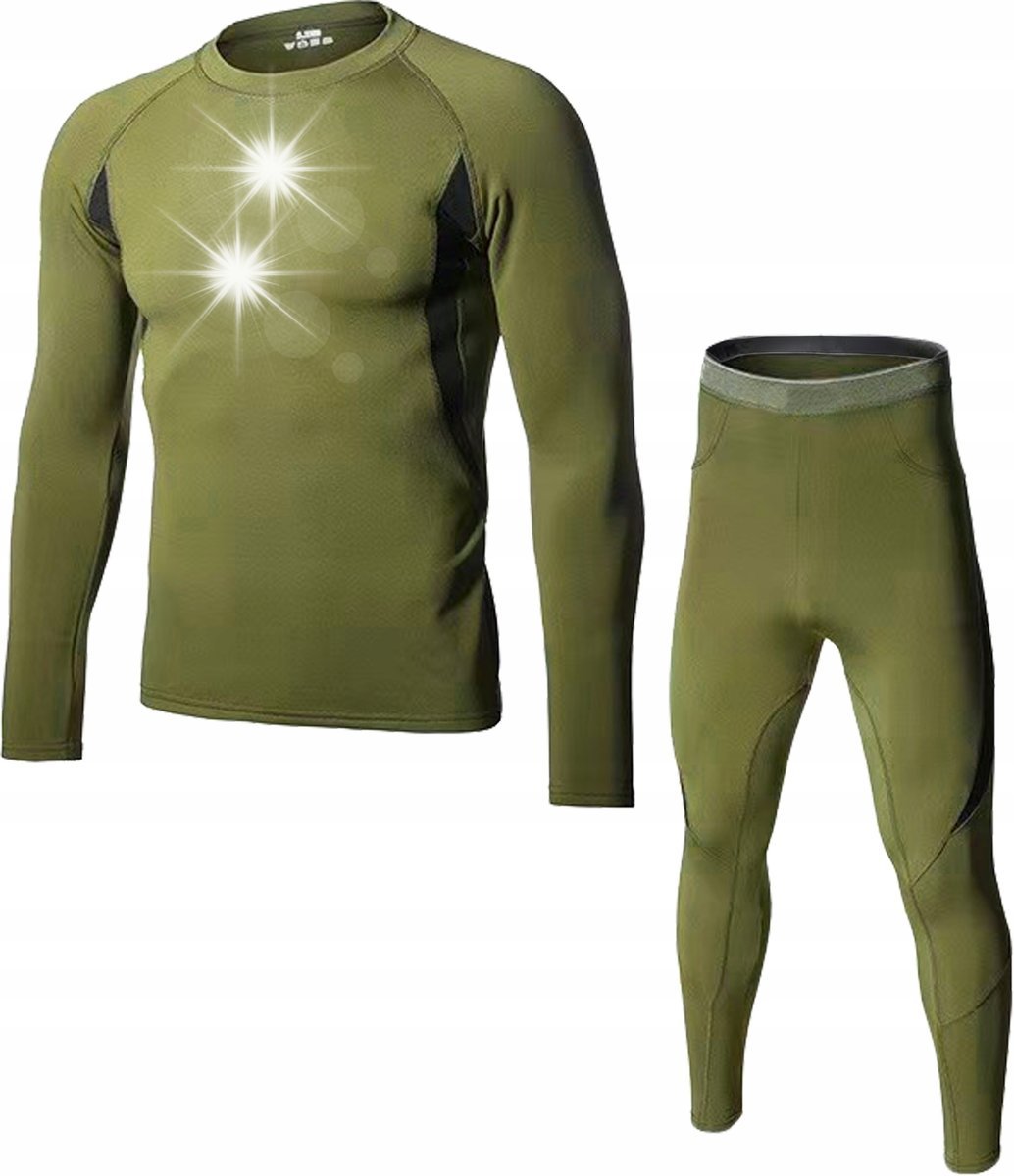 BIELIZNA TERMOAKTYWNA MĘSKA ODZIEŻ TERMICZNA KOMPLET ZESTAW NA ZIMĘ XL