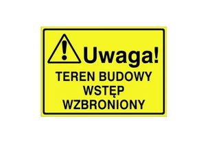 Tablica 400x195 Teren budowy - wstęp wzbroniony - Tablice BHP - miniaturka - grafika 1