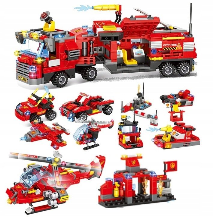 Klocki konstrukcyjne STRAŻ POŻARNA radiowóz 756el (756CS)