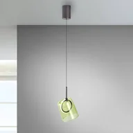 Lampy sufitowe - Paul Neuhaus Lampa wisząca LED Zula, zielona, Ø 15 cm, szkło - miniaturka - grafika 1