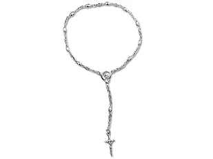 Srebrna bransoletka 925 różaniec 3,4g prezent - Bransoletki - miniaturka - grafika 1