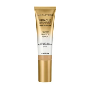 Max Factor Max Factor - MIRACLE SECOND SKIN - HYBRID FOUNDATION - Podkład nawilżający z filtrem SPF20 - 30 ml - 05 - MEDIUM MAXFSP031 - Podkłady do twarzy - miniaturka - grafika 2