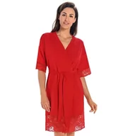 Bielizna nocna - Szlafrok z wiskozy damski Gloria czerwony, Teyli - miniaturka - grafika 1