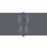 Bramy garażowe - CASANOOV BRAMA aluminiowa dwuskrzydłowa 3.5m VELETA 350B160 Szara - miniaturka - grafika 1