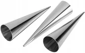 Formy do ciast - FOREMKI DO PIECZENIA RUREK Z KREMEM stożki METALOWE KOMPLET 3szt - miniaturka - grafika 1