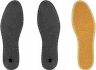 Akcesoria obuwnicze - G10-72 CZARNE KORKOWE SKÓRZANE WKŁADKI DO BUTÓW SKÓRA NA KORKU WYŚCIÓŁKI 46 - miniaturka - grafika 1