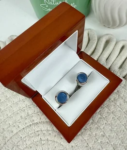 SPINKI DO MANKIETÓW koszuli mankietu srebrne - Spinki do mankietów i krawatów - miniaturka - grafika 1