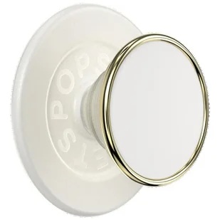 Uchwyt i podstawka do telefonu Popsockets Round Luxe Coconut Creme Enamel MagSafe beżowy 808938 - Selfie stick - miniaturka - grafika 1