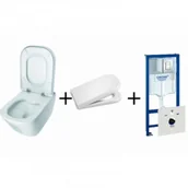 Miski WC - GROHE / ROCA 38827000 + A34647L000 + 534631 Rapid SL 7w1 - stelaż + wsporniki + FRESH + mata + przycisk CHROM + ROCA Miska 54x34cm + CEDO deska wolnoopadająca - miniaturka - grafika 1