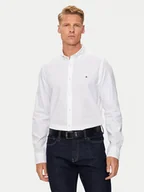 Koszule męskie - Tommy Hilfiger Koszula MW0MW34568 Biały Slim Fit - miniaturka - grafika 1