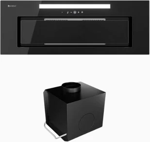 GLOBALO Silentio 80.2 Black + Turbina TW 2.1 one size - Okapy kuchenne - miniaturka - grafika 1