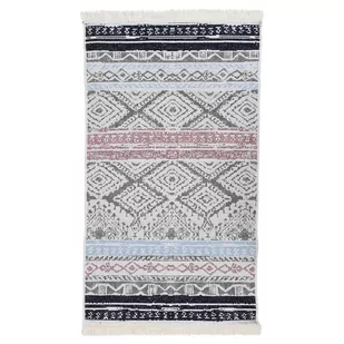 vidaXL Dywanik, różowo-niebieski, 120x180 cm, bawełniany - Dywany - miniaturka - grafika 1