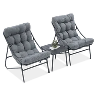 Meble ogrodowe - Zestaw Ogrodowy Casper 2+1 Dark Grey - Focus Garden - miniaturka - grafika 1