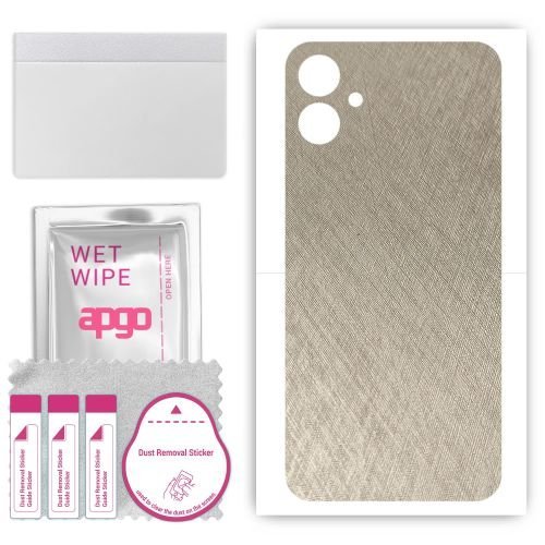 folia naklejka skórka strukturalna na TYŁ do Samsung Galaxy A05 - Tytan Srebrny - apgo SKINS