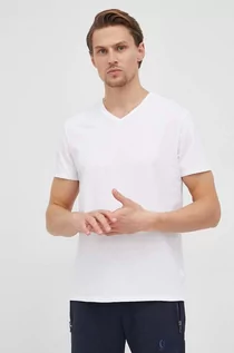 Koszulki męskie - Lacoste t-shirt męski kolor biały gładki - grafika 1