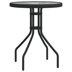3-częściowy zestaw mebli bistro do ogrodu, czarny - Meble ogrodowe - miniaturka - grafika 8