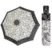 Parasole - Wytrzymała AUTOMATYCZNA parasolka Doppler, czarno kremowa we wzory - miniaturka - grafika 1