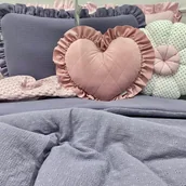 Pościel dla dzieci - Pościel fioletowa haftowana z falbanką dla dzieci i nastolatków różne rozmiary - miniaturka - grafika 1