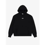 Bluzy sportowe męskie - MANTO Bluza Z Kapturem Label 25 Oversize Black - miniaturka - grafika 1