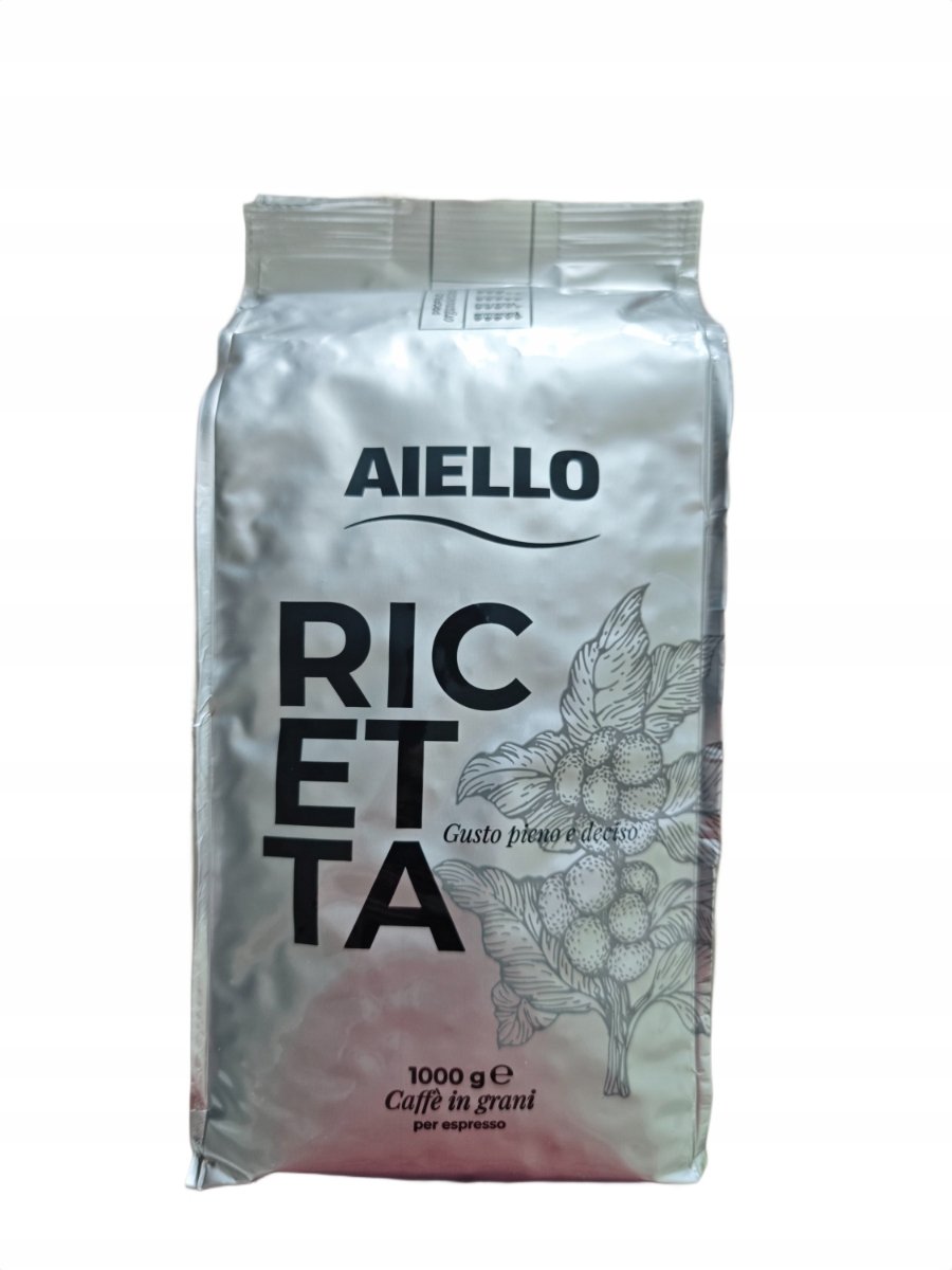 Włoska Kawa Ziarnista Premium Ricetta Silver Aiello 1kg