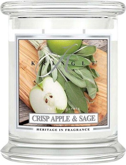 Świeca zapachowa Kringle Candle Jar Medium Crisp Apple & Sage