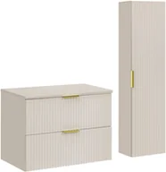 Meble łazienkowe - Zestaw meblowy 80cm z blatem i Szafką wysoką - miniaturka - grafika 1