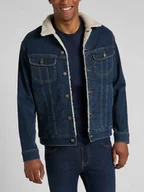 Kurtki męskie - Lee Sherpa Jacket Męska Kurtka Jeansowa Dark Blue L87Bsqzg-Xl - miniaturka - grafika 1