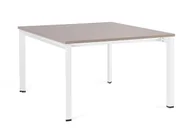 Stoły i stoliki do biura - Stolik konferencyjny Pason - Workstation 2 - Biały - Stelaż i Blat - 120x140 cm - YZ-14 Beżowy - miniaturka - grafika 1