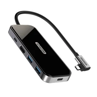 Sitecom USB-C Adapter Hub | USB-C na 1x HDMI + 2x USB 3.1 + 1x UBS-C 3.1 + 1x UBS-C Power Delivery - do MacBook Pro / Air, Chromebook i innych urządzeń typu C CN-408 - Huby USB - miniaturka - grafika 2