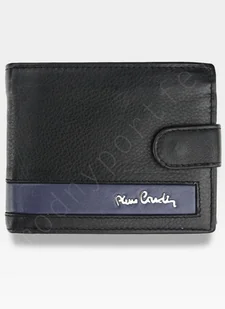 Pierre Cardin, Portfel skórzany męski, Sahara, Tilak26 324A, czarny/niebieski, ochrona RFID - Portfele - miniaturka - grafika 1