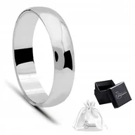 Pierścionki - Obrączka Męska srebrna pr. 925 Polerowany Pierścionek szer. 5 mm r. 15 - miniaturka - grafika 1