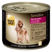 Mokra karma dla psów - SELECT GOLD mokra karma dla psa Sensitive Adult Konina i tapioka 6x200 g - miniaturka - grafika 1