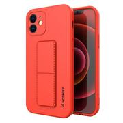 Etui i futerały do telefonów - Wozinsky Kickstand Case elastyczne silikonowe etui z podstawką iPhone XS Max czerwony - miniaturka - grafika 1