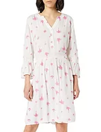 Sukienki - Timezone Damska sukienka w stylu boho z nadrukiem, Pink Aquarelle Palm, XL - miniaturka - grafika 1