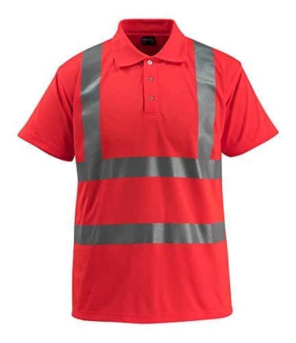 Mascot 50593-976-222 Bowen Safe Light klasyczna dopasowana koszulka polo klasy 2, rozmiar M, czerwona Hi-Vis