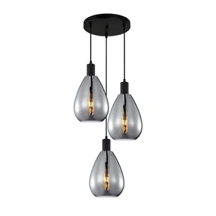 Lampa wisząca z ciekawymi kloszami PND-27812-3A-BK-SG z serii ZULO - Lampy sufitowe - miniaturka - grafika 1