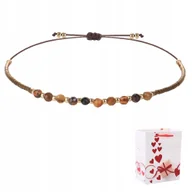 Bransoletki - Bransoletka Koraliki Fasetki Miyuki Delica Kamień Naturalny Tygrysie Oko - miniaturka - grafika 1