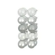 Bombki - Bombki plastikowe 4cm 20szt. srebrne - miniaturka - grafika 1