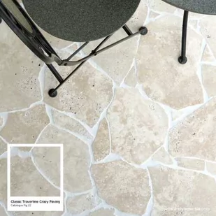 Trawertyn dzikówka / crazy paving SC na taras chodnik Classic Mix gr. 3 cm - Kostki brukowe i krawężniki - miniaturka - grafika 1