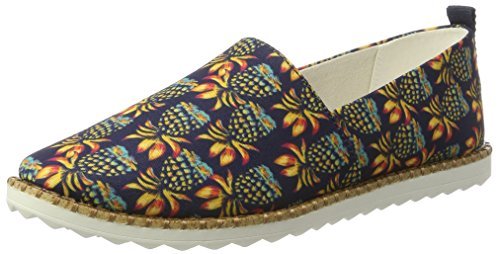 s.Oliver Damskie espadryle 24616, niebieski - niebieski Navy Pineapple 839-40 EU