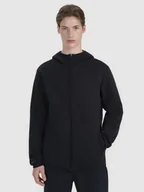 Bluzy męskie - 4F Bluza dresowa rozpinana z kapturem męska - czarna S - miniaturka - grafika 1