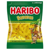 Żelki - Haribo Bananas Pianko-żelki o smaku owocowym 70 g - miniaturka - grafika 1