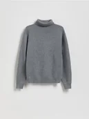 Bluzy dla chłopców - Reserved - Klasyczny golf - ciemnoszary - miniaturka - grafika 1