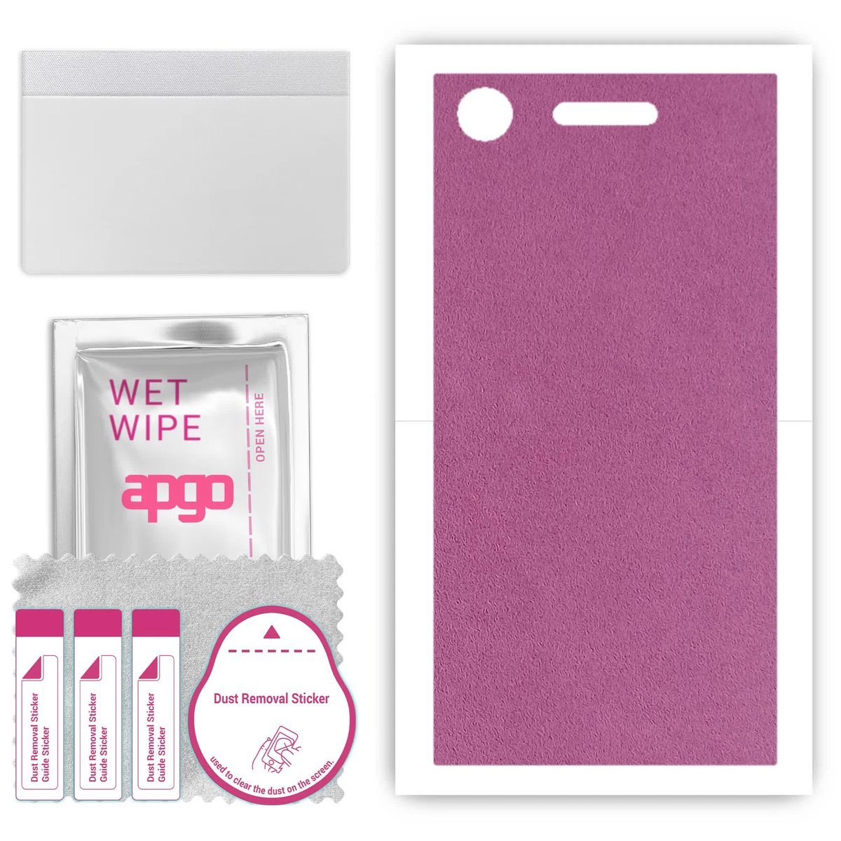 Folia naklejka skórka strukturalna na TYŁ Zamsz do Sony Xperia XZ1 - Zamsz Fioletowy - apgo SKINS