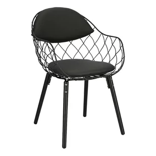 D2.Design Krzesło Jahi czarnePU/czarne/czarne 179930 - Krzesła - miniaturka - grafika 1